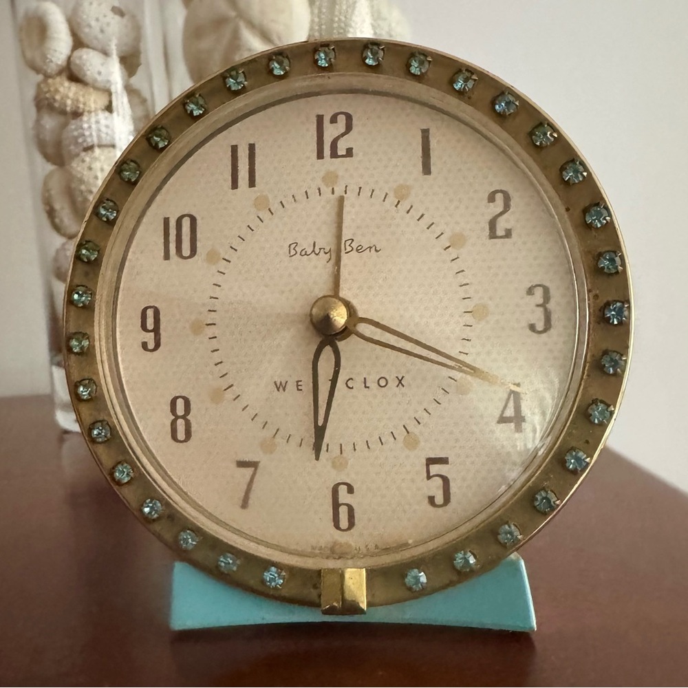 Antique Westclox Baby Ben His alarm clock with UV face